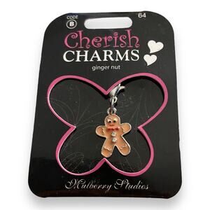 Cherish Charms Ginger‎ Nut Gingerbread Man Charm Bracelet NEW NWT